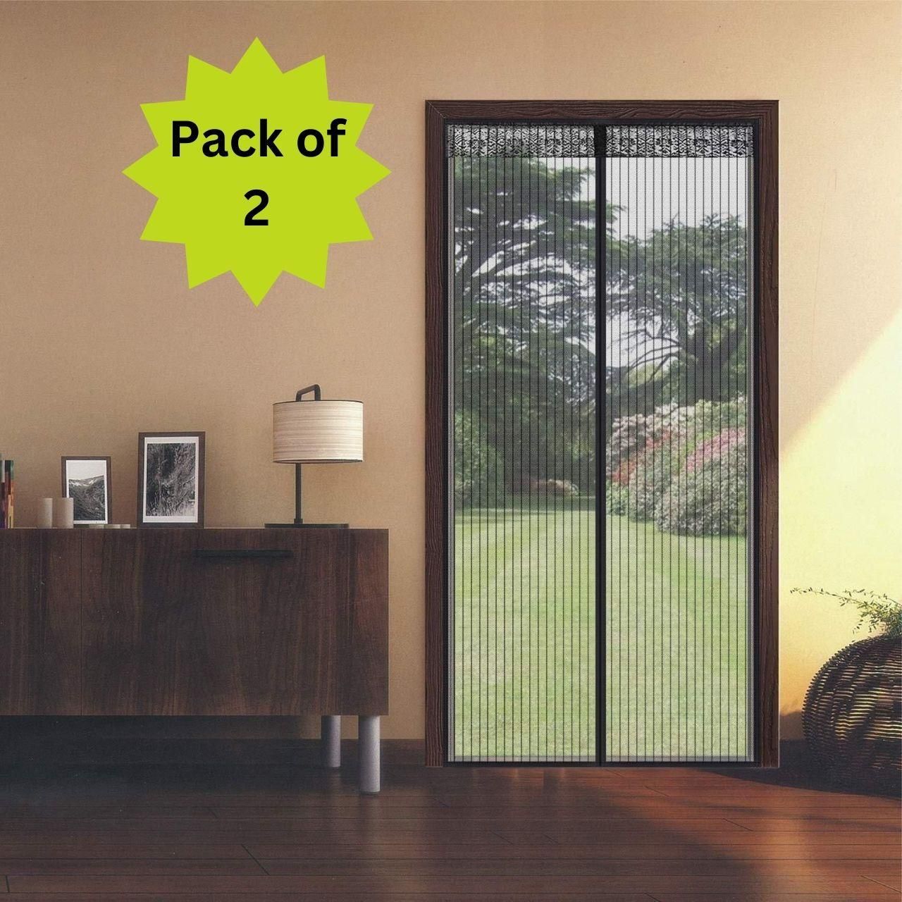 Mesh Door Curtain – Insect Protection & Fresh Air (Pack of 2)