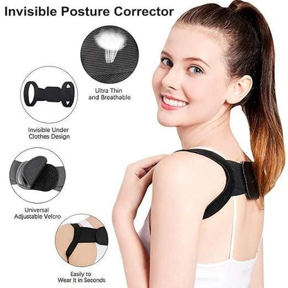 Shoulder & Back Straightener Elastic Spine Support Posture Corrector Belt for Men & Women