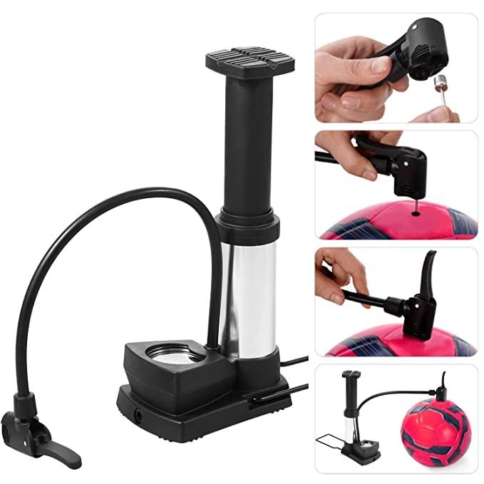 Portable High Pressure Foot Air Pump Compressor – Air Pump with Pressure Gauge for Car & Bike Tires