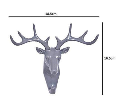 Self-Adhesive Deer Head Hanging Hook – No-Drill Wall Hooks (Pack of 2)