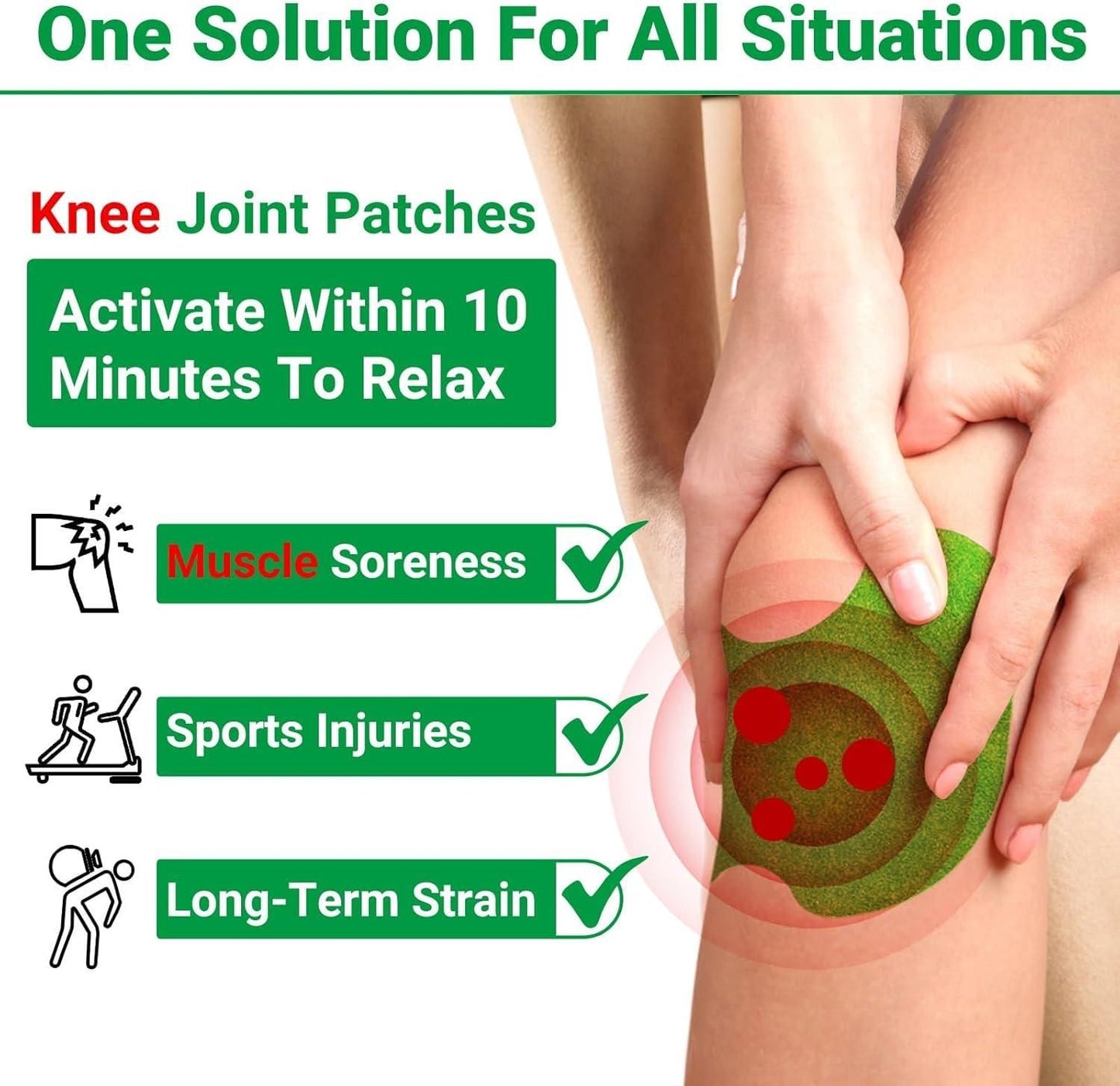 Knee Pain Relief Patches (Pack of 10) – Herbal Therapy for Joint & Muscle Comfort