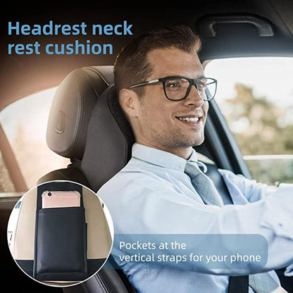 Car Seat Headrest Neck Rest Pillow – Ergonomic Memory Foam Cushion for Neck & Back Pain Relief