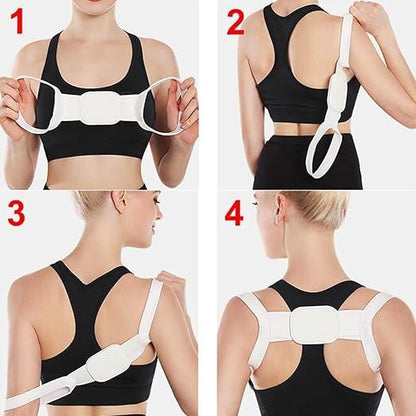 Shoulder & Back Straightener Elastic Spine Support Posture Corrector Belt for Men & Women