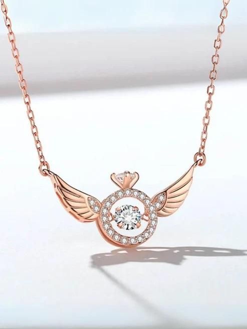 Elevate Your Elegance with the Rose Gold Angel Wings Pendant Chain