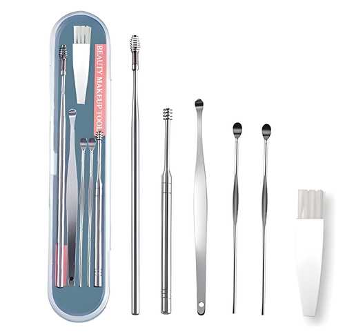 6-Piece Stainless Steel Ear Wax Removal Kit – Safe & Easy Ear Cleaning Tool Set