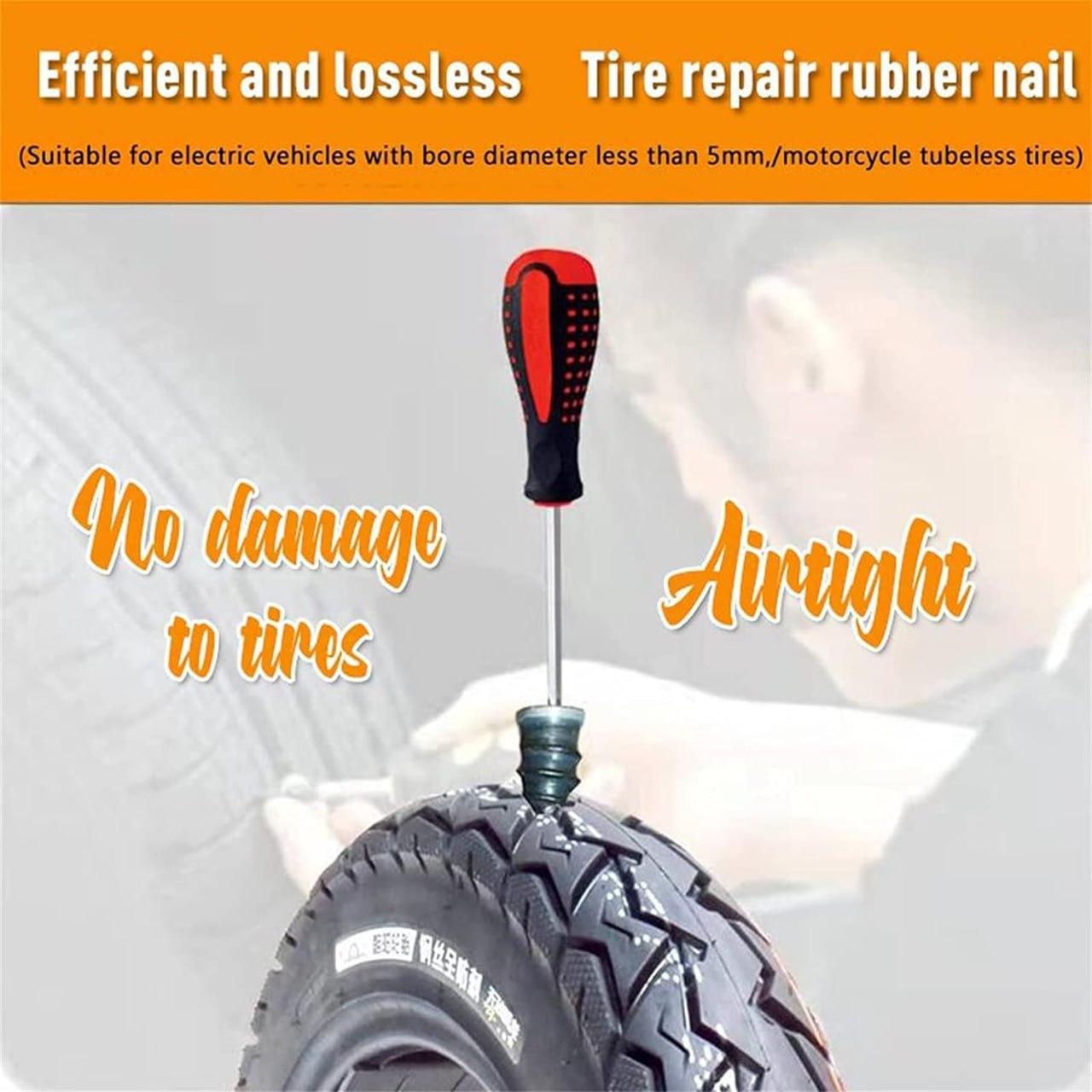 10-Pack Self-Service Motorcycle & Car Tire Repair Nails – Quick & Easy Puncture Fix