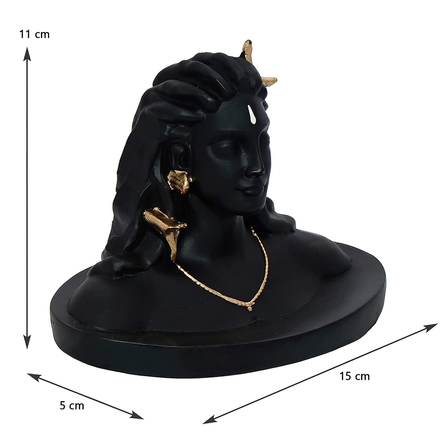 Shiva Handcrafted Polyresin Figurine | Mahadev Idol for Home, Office & Puja | Spiritual & Decorative Showpiece