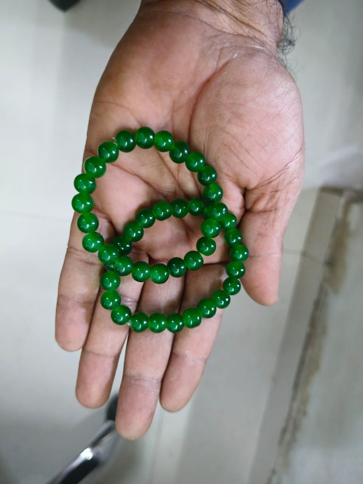 Embrace Elegance & Positive Energy with the Green Jade Bracelet (Pack of 2)