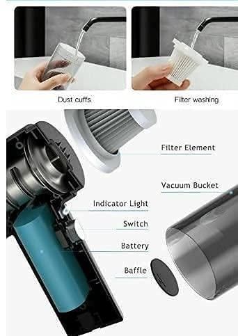 BD Portable Air Duster & Wireless Vacuum Cleaner – 2-in-1 Powerful Cleaning Tool