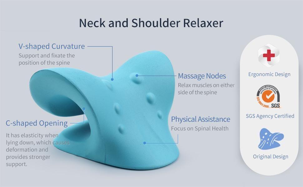 Neck and Shoulder Relaxer - Cervical Spine Alignment Posture Corrector