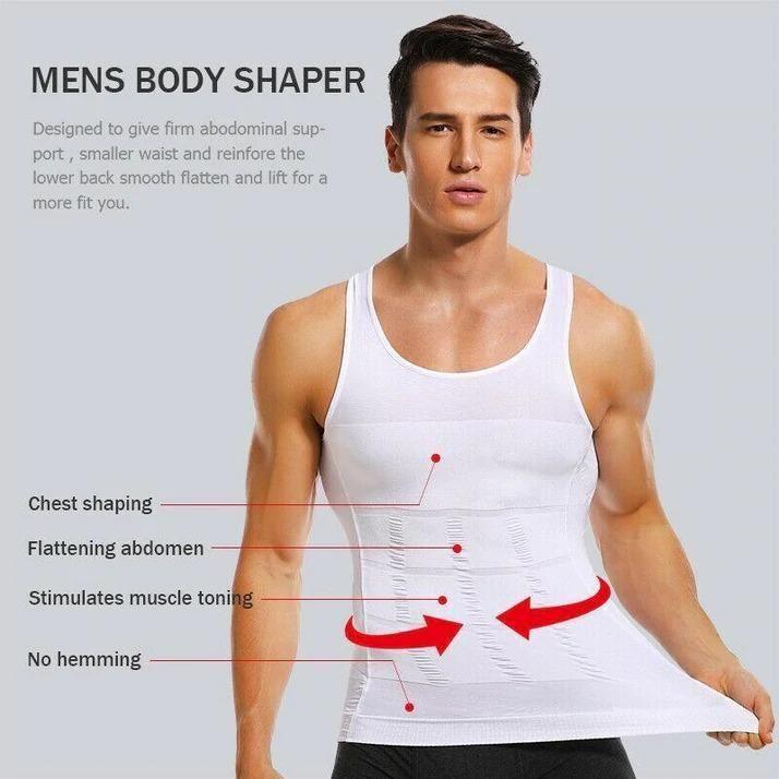 Men's Solid Compression FlexVest – Slimming Body Shaper & Muscle Support Vest