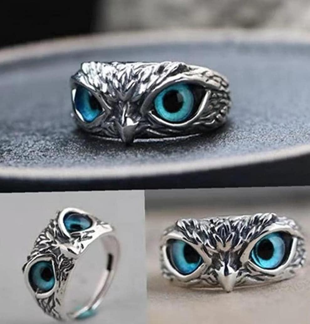 Elegant Silver-Plated Owl Ring for Women & Girls (Pack of 2) – Adjustable Fashion Jewelry