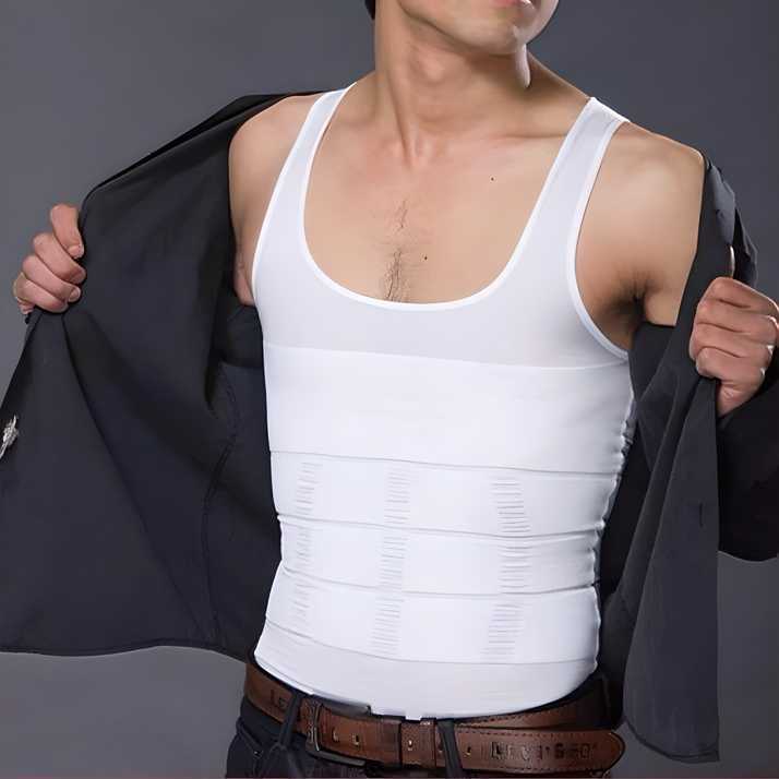 Men's Solid Compression FlexVest – Slimming Body Shaper & Muscle Support Vest