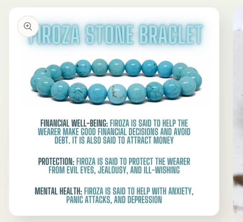 Elevate Your Energy with the Firoza (Turquoise) Stone-Beads Bracelet!