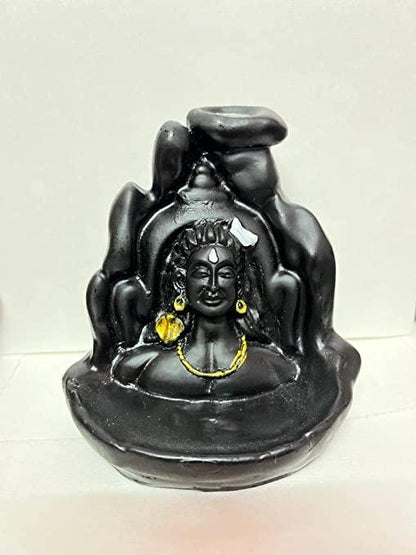 Smoke Fountain Lord Shiva Incense Holder – Backflow Cone Burner with 10 Free Incense Cones