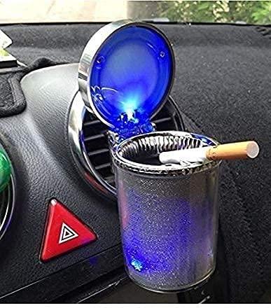 Diamond Cut Car Ashtray with LED Light – Stylish & Portable