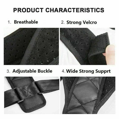 Unisex Shoulder Support Belt – Adjustable Compression Brace for Pain Relief & Posture Correction