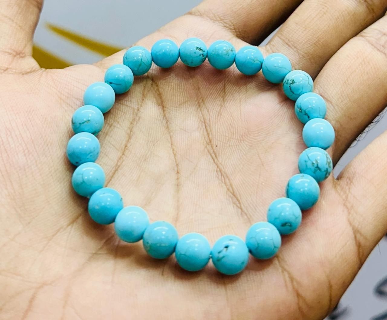 Elevate Your Energy with the Firoza (Turquoise) Stone-Beads Bracelet!