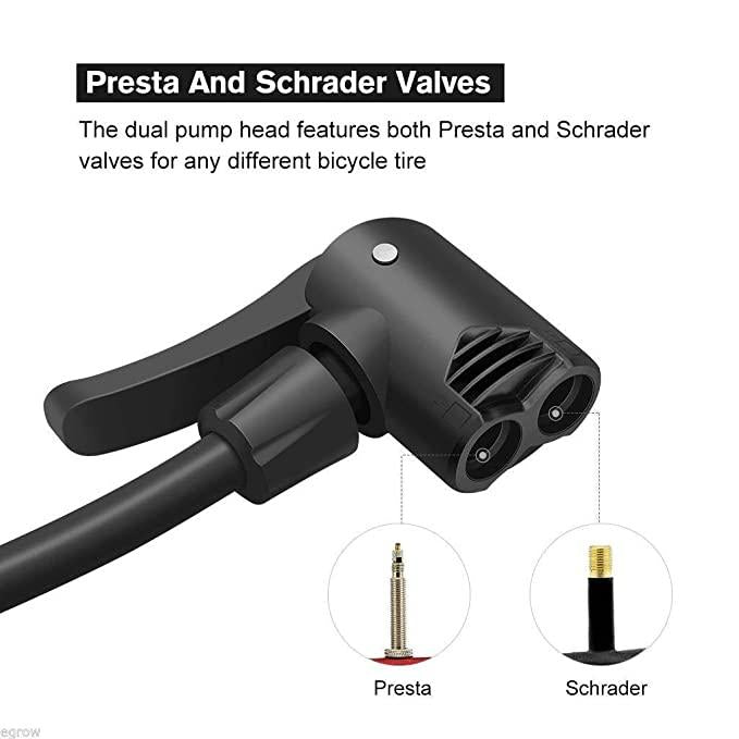 Portable High Pressure Foot Air Pump Compressor – Air Pump with Pressure Gauge for Car & Bike Tires