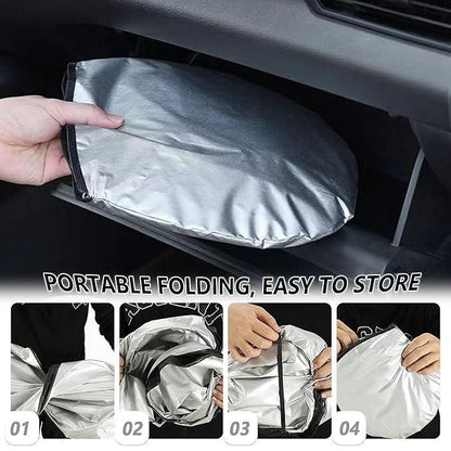 Folding Car Window Sunshade Cover – UV Protection & Heat Reduction