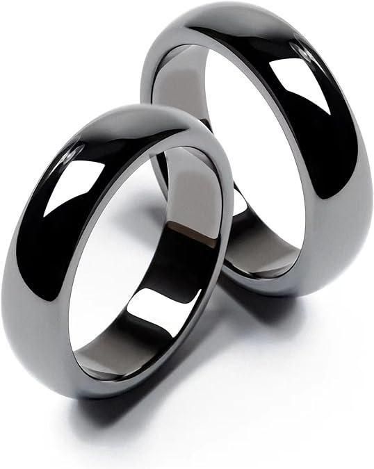 Stay Calm & Stylish with the Unisex Black Anxiety Balance Stone Ring!