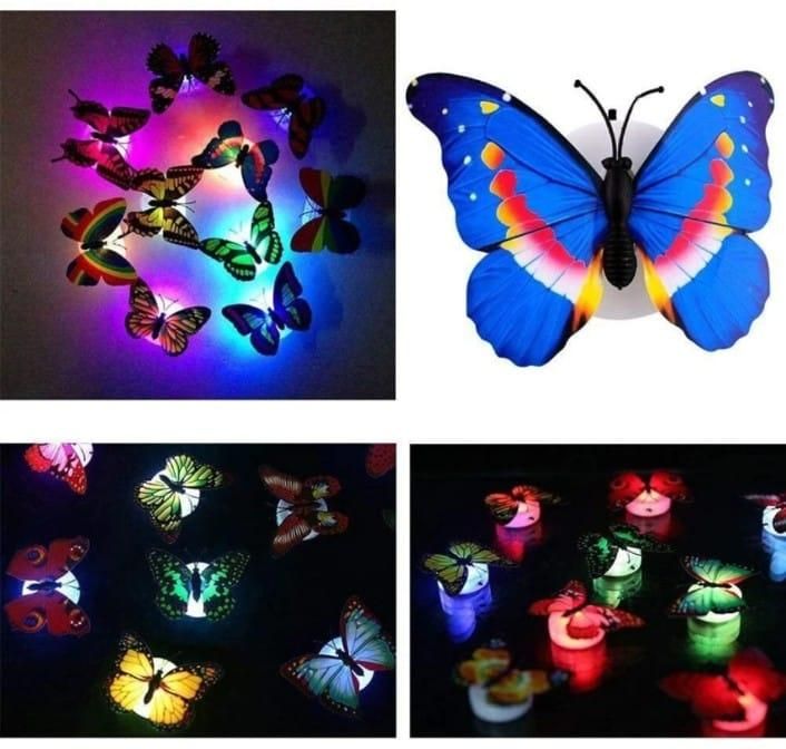 3D Butterfly LED Lights for Home Decoration (Pack of 3) – Wall Decor Night Lights