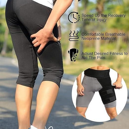 Hip Compression Brace – Support for Hamstring Injuries, Sciatic Nerve Pain & Muscle Recovery