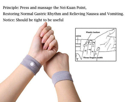 Motion Sickness Relief Wristbands (Pair of 2) – Natural Nausea Relief for Travel & Motion Comfort