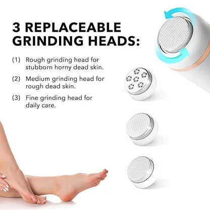 Rechargeable Foot Callus Remover - Wireless Foot Grinder for Smooth Feet & Home Pedicure