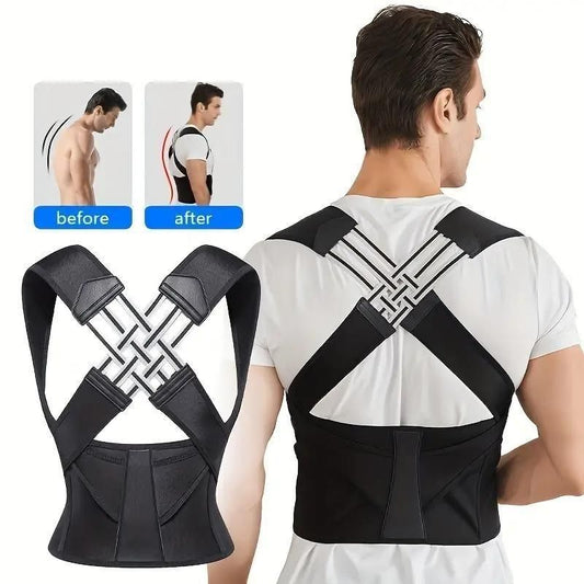 Adjustable Back Posture Corrector – Slouching Relief & Pain Support Belt for Women & Men