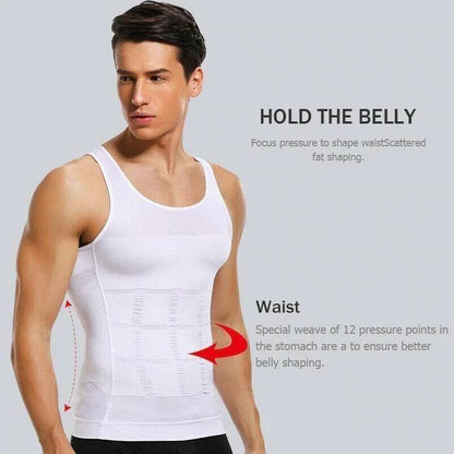 Men's Solid Compression FlexVest – Slimming Body Shaper & Muscle Support Vest