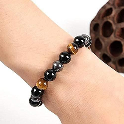 Shield Yourself with the Natural Black Tourmaline Triple Protection Bracelet