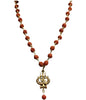 Panchmukhi Rudraksha OM Shiva Trishul Mala | 5 Mukhi Rudraksha Beads with Trishul & Damru Pendant | Spiritual & Meditation Necklace