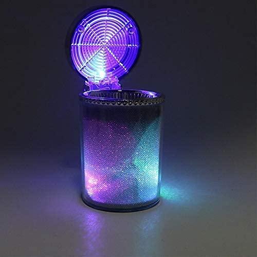 Diamond Cut Car Ashtray with LED Light – Stylish & Portable