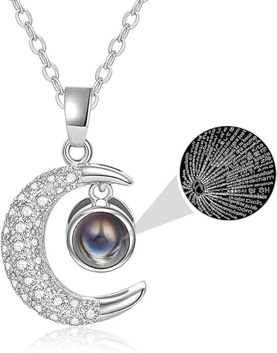 Discover the Magic of the Moon Projection Necklace!