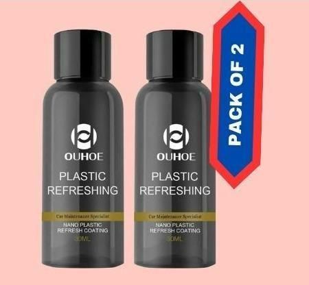 OUHOE Plastic Revitalizing Coating Agent (Pack of 2) – Nano Plastic Refreshing & Car Interior Polish