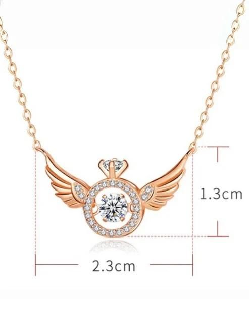 Elevate Your Elegance with the Rose Gold Angel Wings Pendant Chain