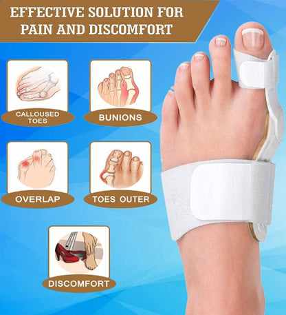 Silicone Toe Separator for Adults – Bunion Corrector Splint Kit for Toe Alignment & Pain Relief