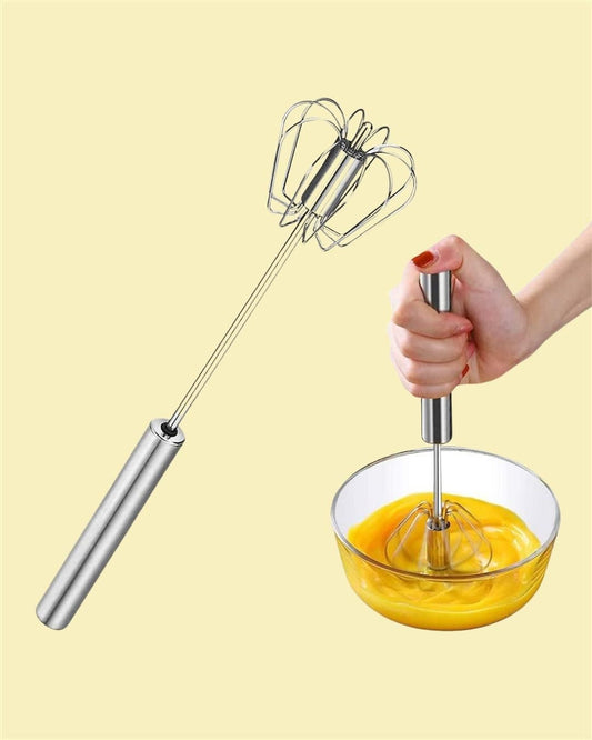 Manual Kitchen Hand Whisk Mixer – Stainless Steel, Easy Egg Beater & Cream Frother for Baking & Cooking