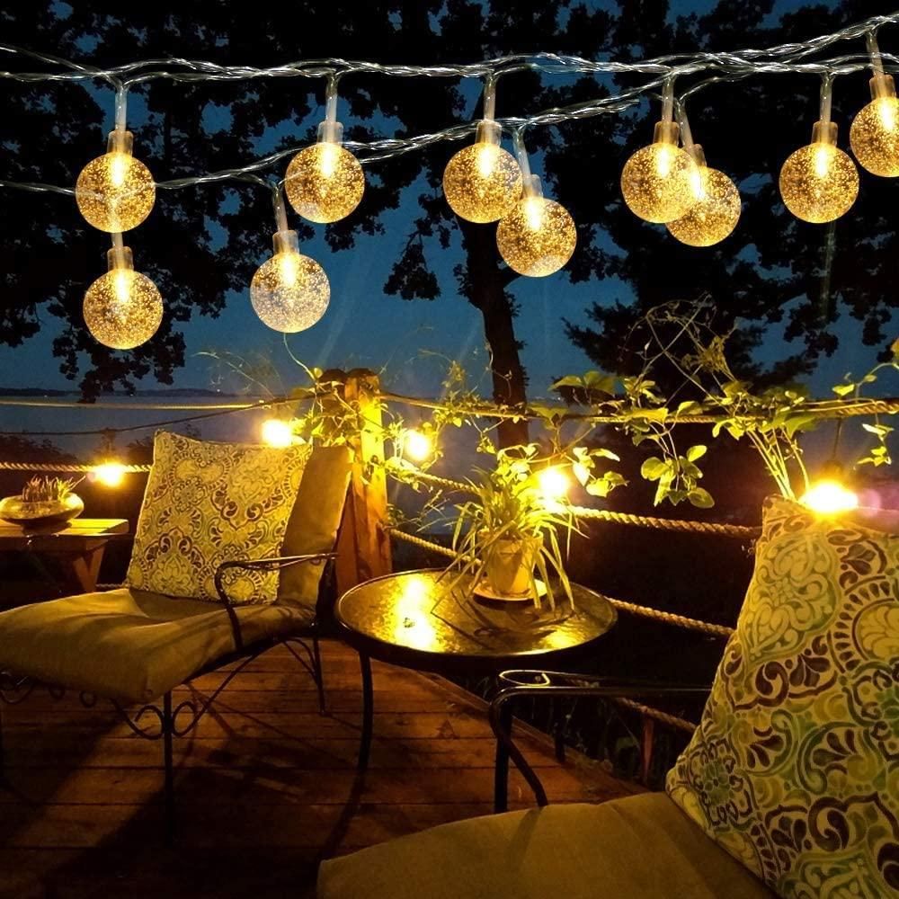 16 LED Crystal Ball String Lights – 3M Decorative Fairy Lights for Home, Festive & Outdoor Decor