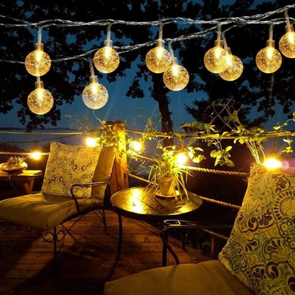 16 LED Crystal Ball String Lights – 3M Decorative Fairy Lights for Home, Festive & Outdoor Decor