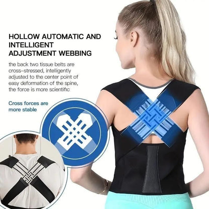 Adjustable Back Posture Corrector – Slouching Relief & Pain Support Belt for Women & Men