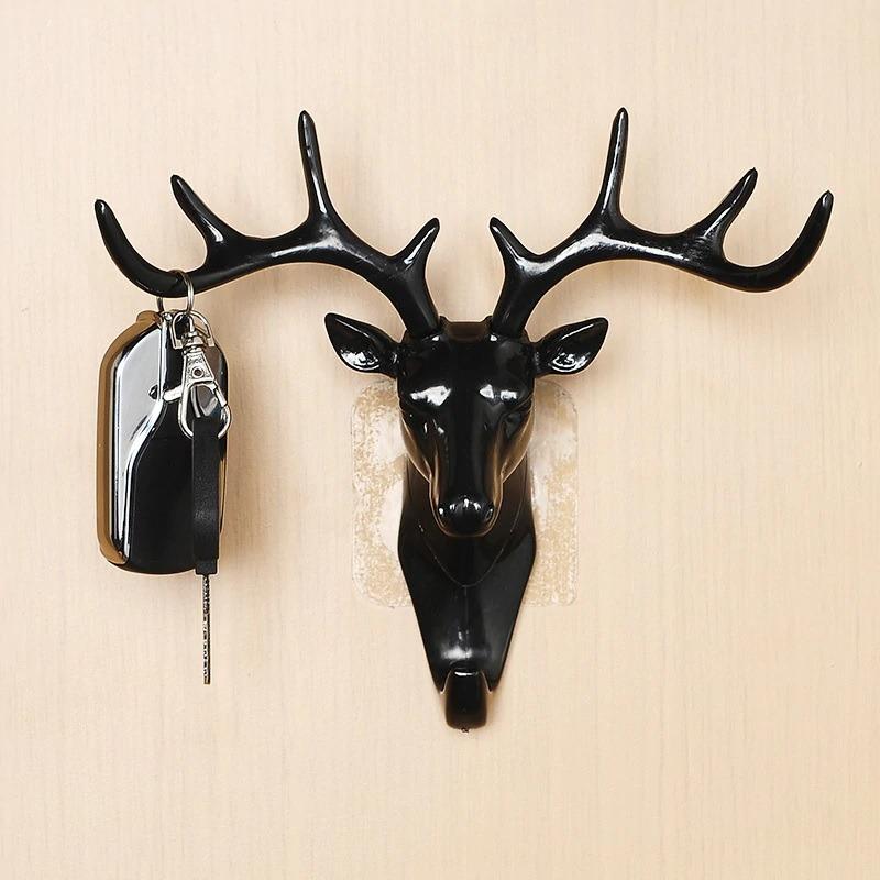 Self-Adhesive Deer Head Hanging Hook – No-Drill Wall Hooks (Pack of 2)