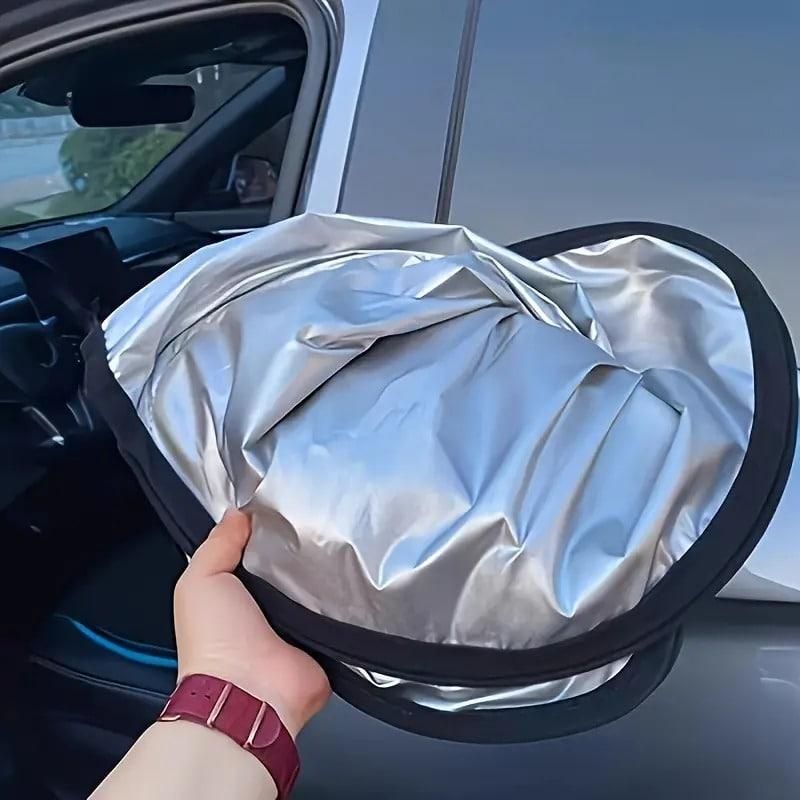 Folding Car Window Sunshade Cover – UV Protection & Heat Reduction