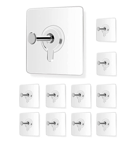 Self-Adhesive Hooks for Wall – Heavy-Duty & Nail-Free (Pack of 10)